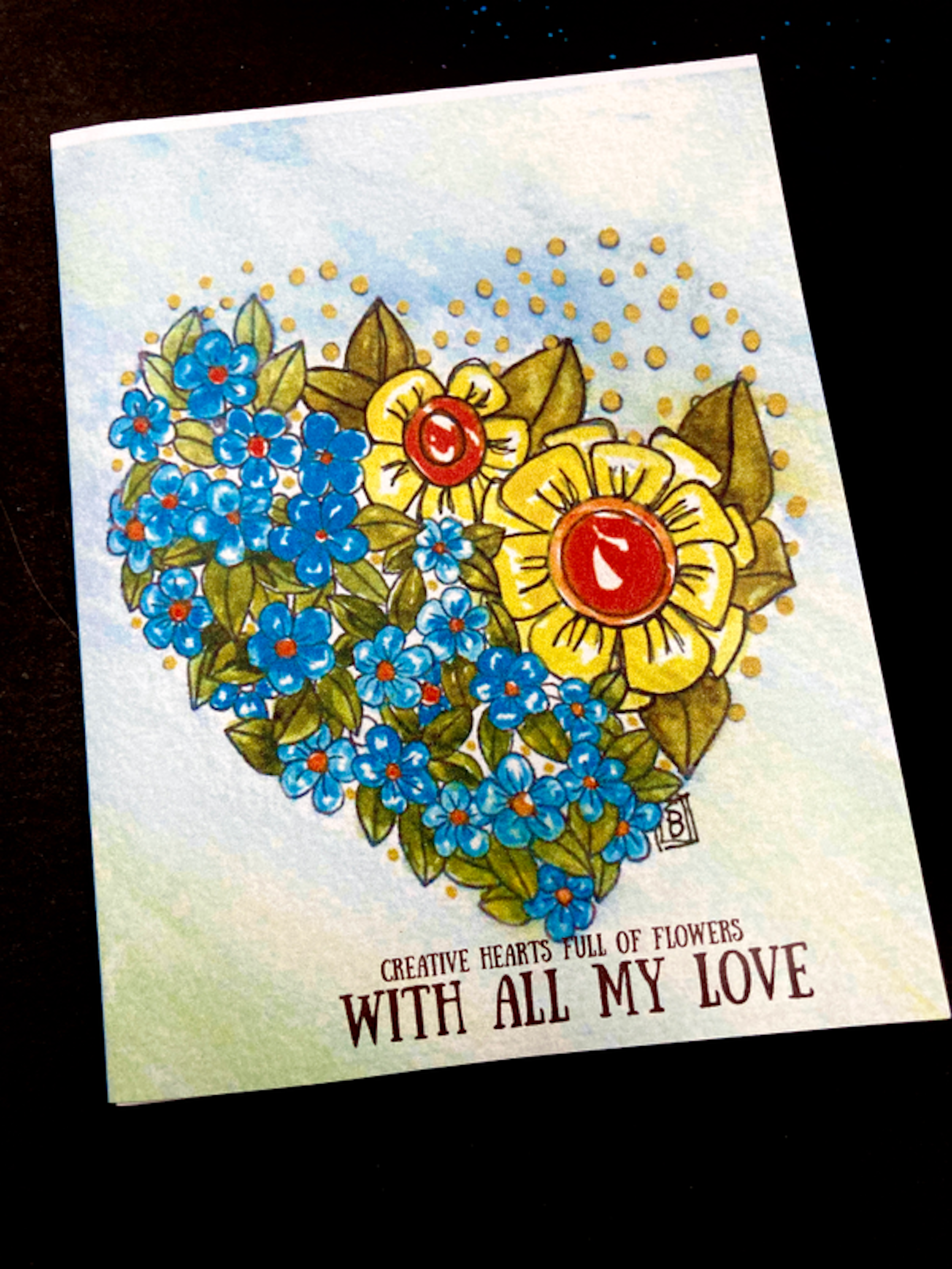 Creative Hearts Mini Coloring Book Cards